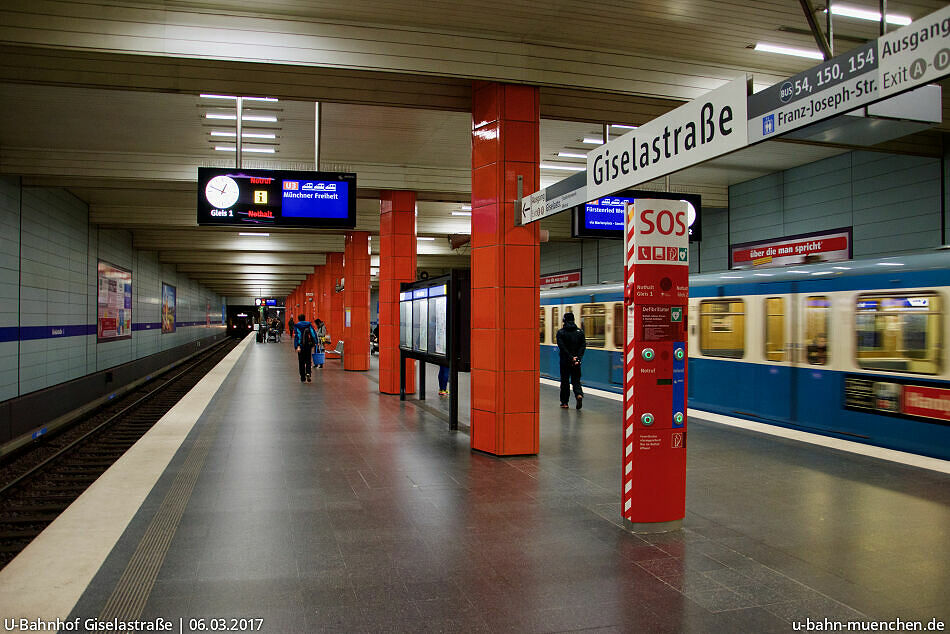 UBahnhof Giselastraße (U3, U6) UBahn München