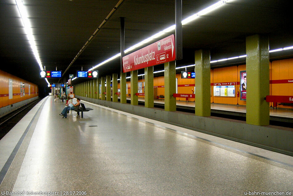 UBahnhof Kolumbusplatz (U1, U2, U7, U8) UBahn München